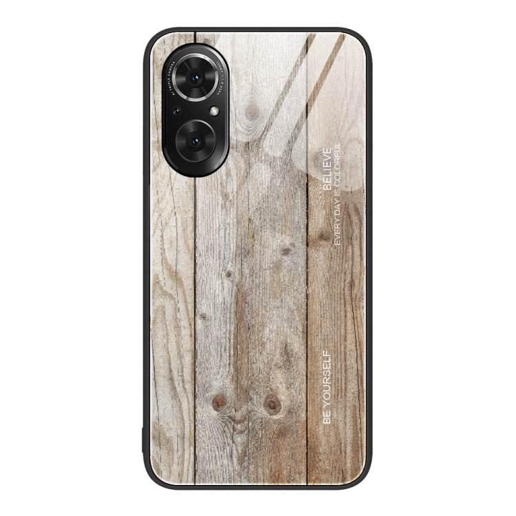 For Honor 50 SE Wood Grain Glass Protective Case