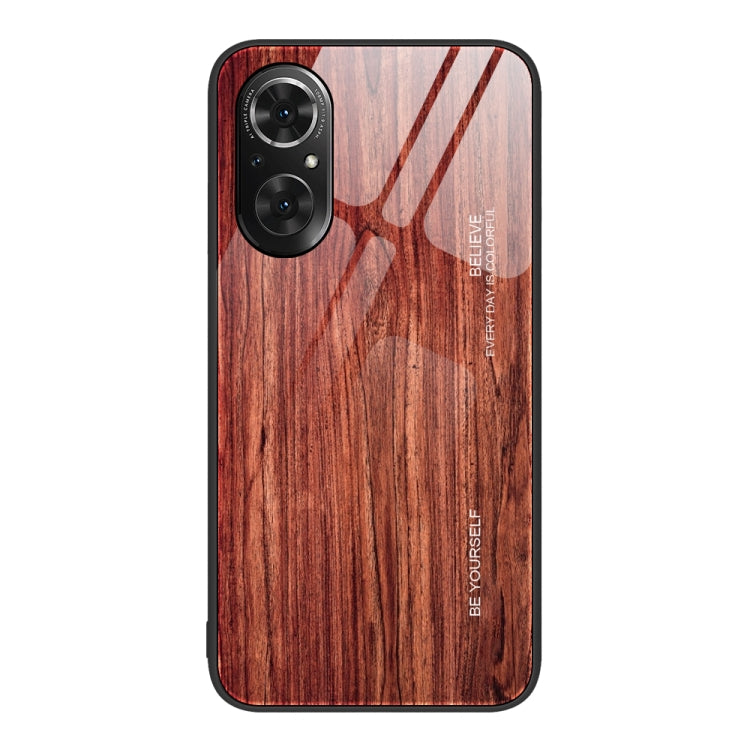 For Honor 50 SE Wood Grain Glass Protective Case