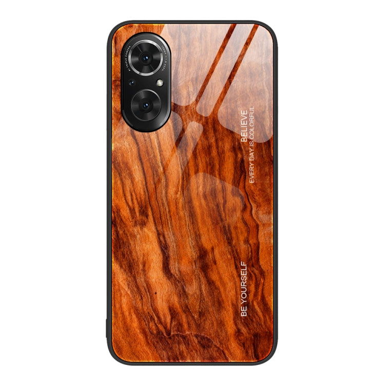 For Honor 50 SE Wood Grain Glass Protective Case