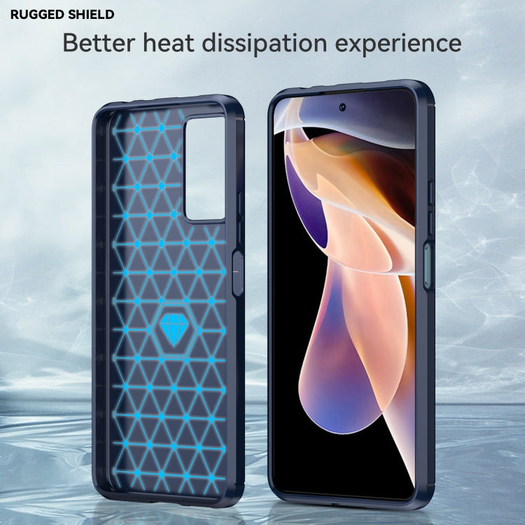 For Xiaomi Poco X4 NFC 5G Brushed Texture Carbon Fiber TPU Phone Case
