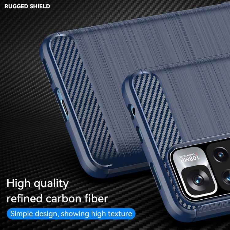 For Xiaomi Poco X4 NFC 5G Brushed Texture Carbon Fiber TPU Phone Case