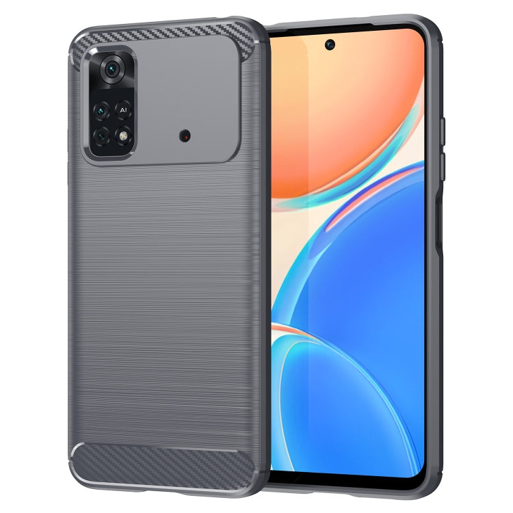 For Xiaomi Poco M4 Pro Brushed Texture Carbon Fiber TPU Phone Case