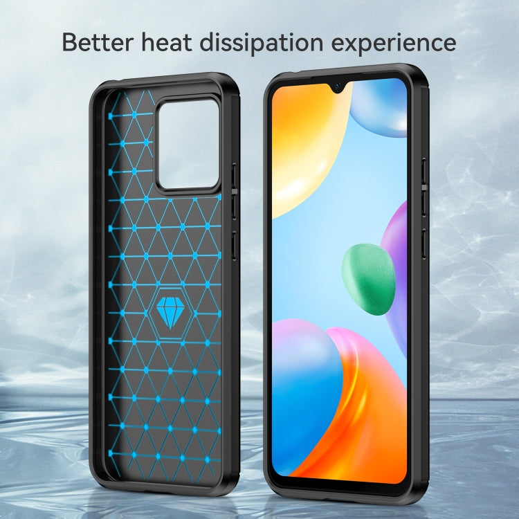For Xiaomi Poco C40 Brushed Texture Carbon Fiber TPU Phone Case