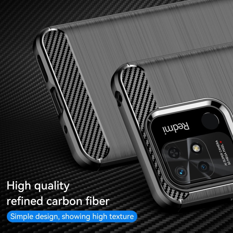 For Xiaomi Poco C40 Brushed Texture Carbon Fiber TPU Phone Case