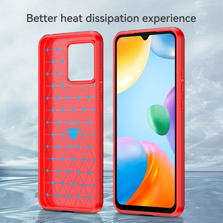 For Xiaomi Poco C40 Brushed Texture Carbon Fiber TPU Phone Case
