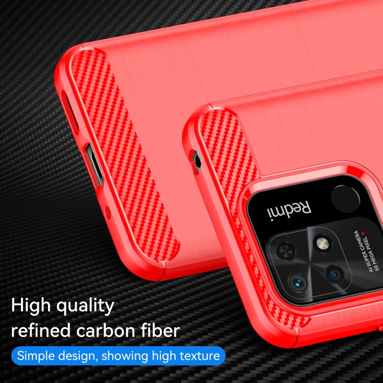 For Xiaomi Poco C40 Brushed Texture Carbon Fiber TPU Phone Case