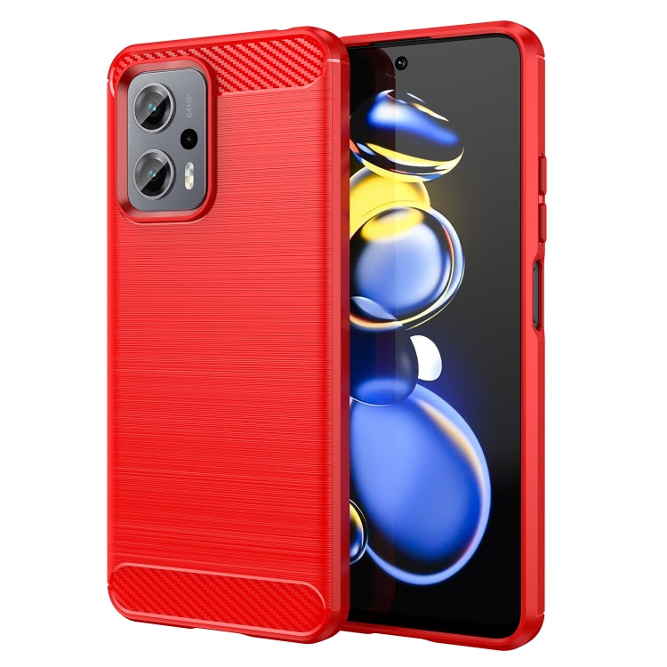 For Xiaomi Poco X4 GT Brushed Texture Carbon Fiber TPU Phone Case