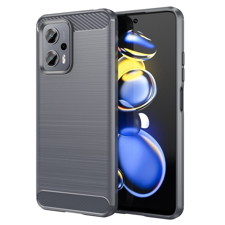 For Xiaomi Poco X4 GT Brushed Texture Carbon Fiber TPU Phone Case