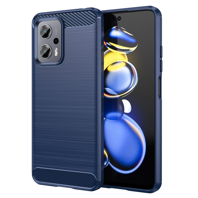 For Xiaomi Poco X4 GT Brushed Texture Carbon Fiber TPU Phone Case