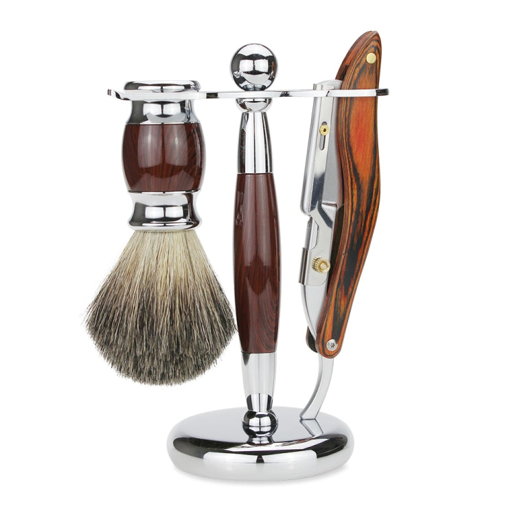 FK-13 Men Folding Manual Shaving Razor Kit with Shaving Brush / Bowl / Soap / Brush Stand / Blades
