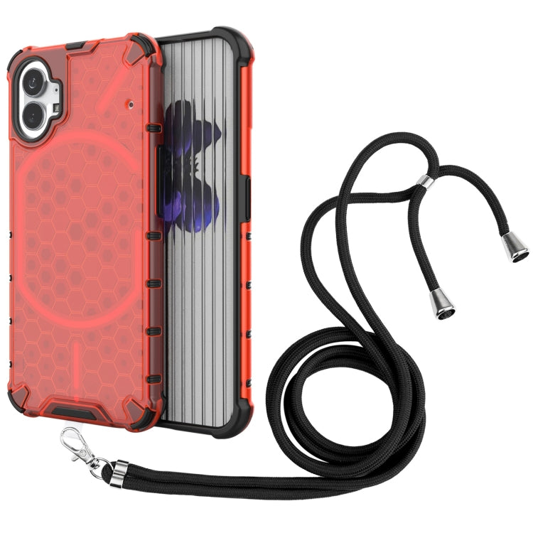 For Nothing Phone 1 Lanyard Honeycomb Phone Case