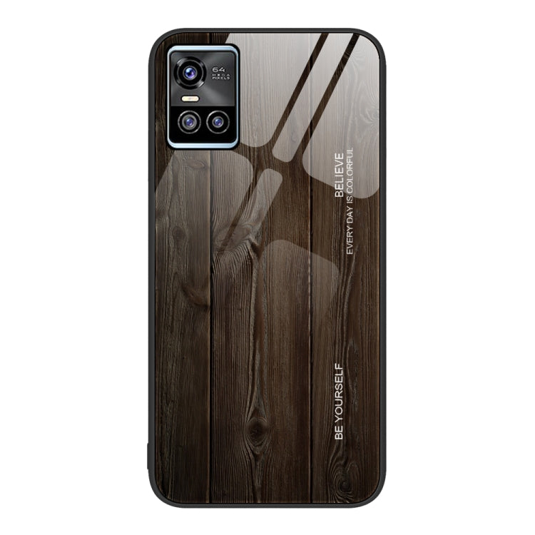 For vivo S10 Wood Grain Glass Protective Case