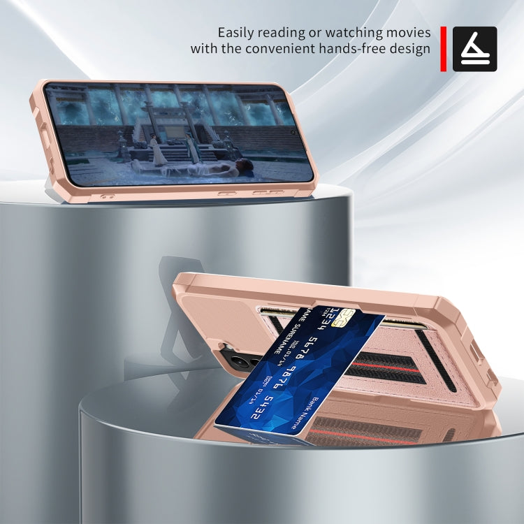 For Samsung Galaxy S22 5G ZM06 Card Bag TPU + Leather Phone Case