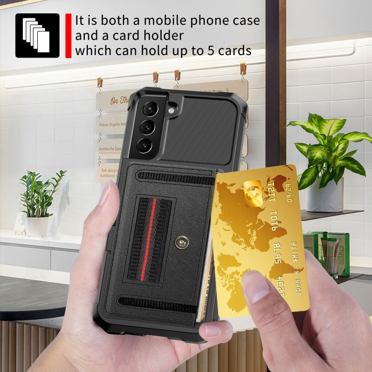 For Samsung Galaxy S22 5G ZM06 Card Bag TPU + Leather Phone Case