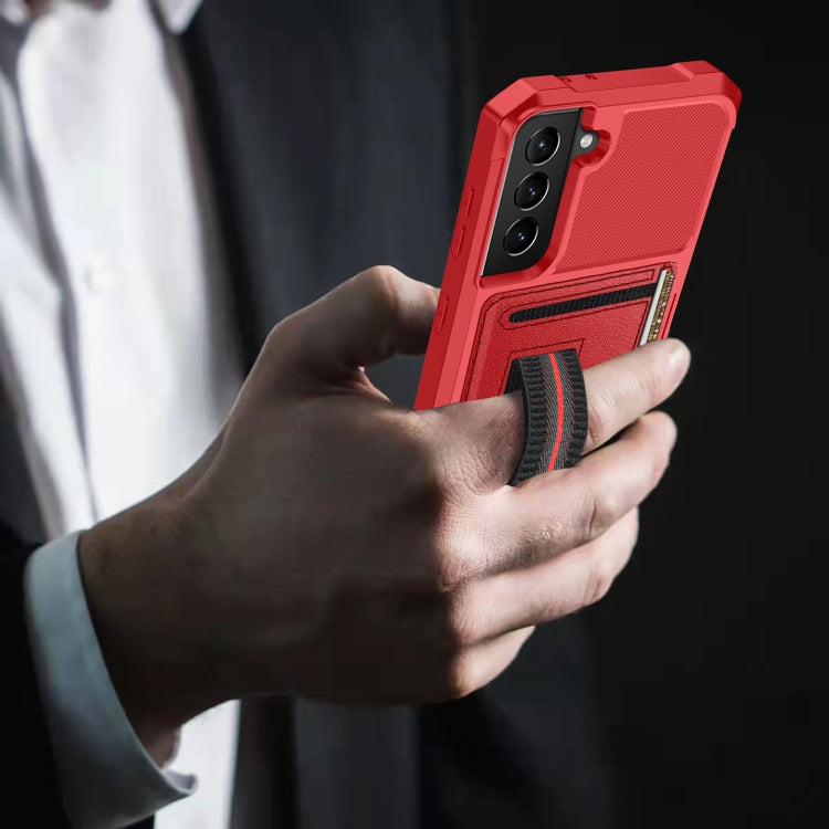 For Samsung Galaxy S22 5G ZM06 Card Bag TPU + Leather Phone Case