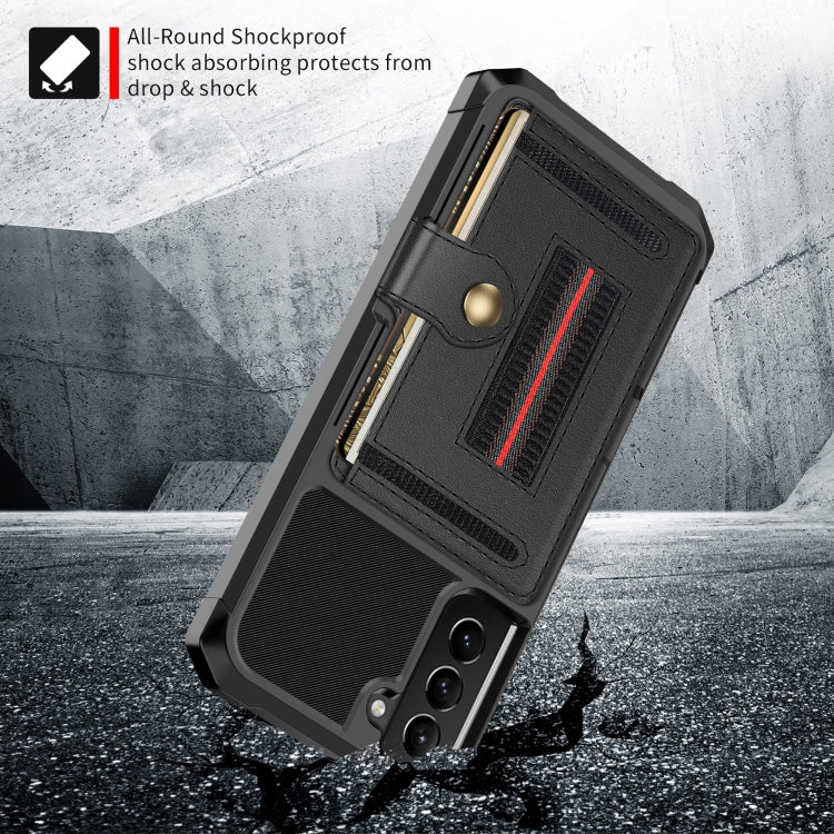 For Samsung Galaxy S22+ 5G ZM06 Card Bag TPU + Leather Phone Case