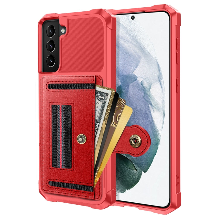 For Samsung Galaxy S22+ 5G ZM06 Card Bag TPU + Leather Phone Case