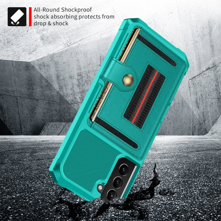 For Samsung Galaxy S22+ 5G ZM06 Card Bag TPU + Leather Phone Case