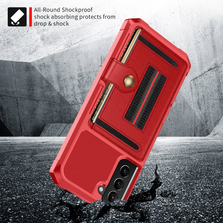 For Samsung Galaxy S21 5G ZM06 Card Bag TPU + Leather Phone Case