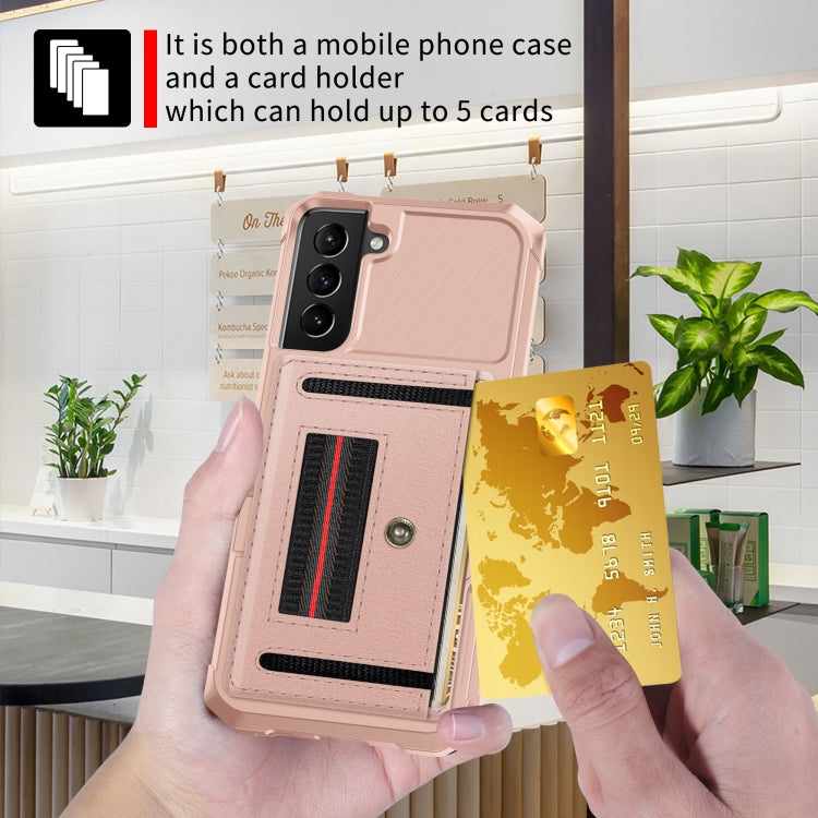 For Samsung Galaxy S21+ 5G ZM06 Card Bag TPU + Leather Phone Case