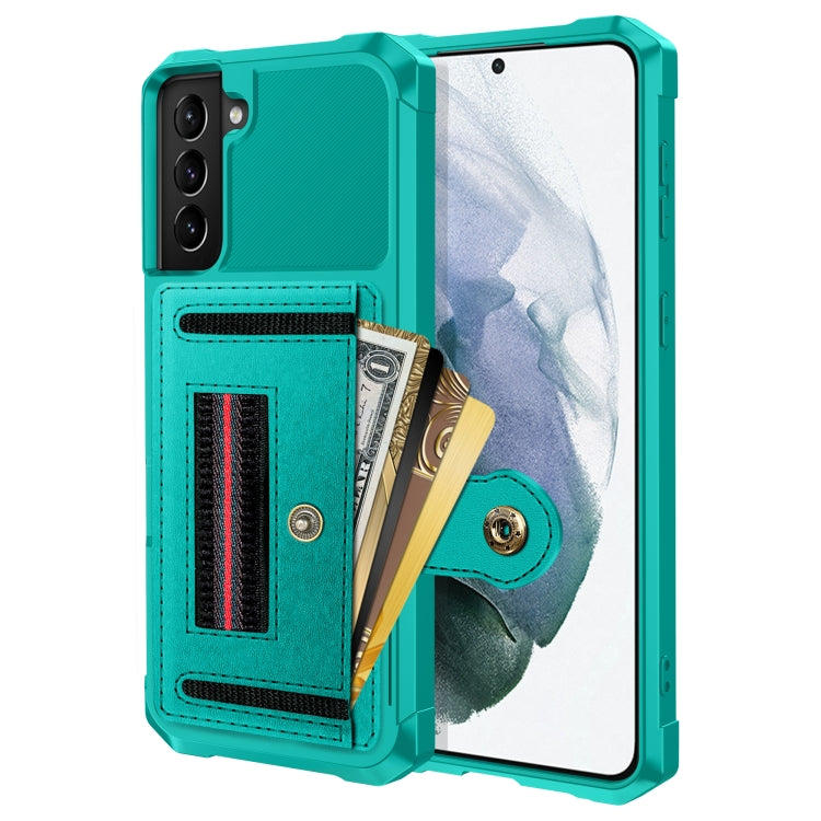For Samsung Galaxy S21 FE 5G ZM06 Card Bag TPU + Leather Phone Case