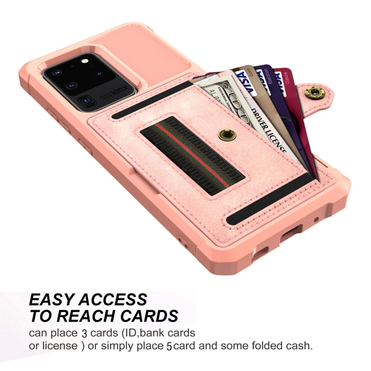 For Samsung Galaxy S20 Ultra ZM06 Card Bag TPU + Leather Phone Case