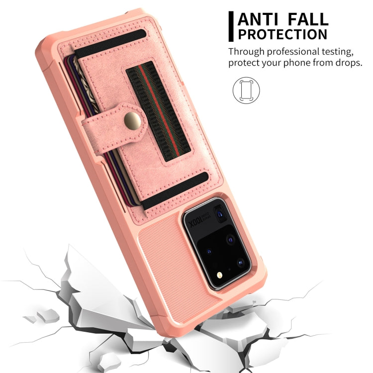 For Samsung Galaxy S20 Ultra ZM06 Card Bag TPU + Leather Phone Case