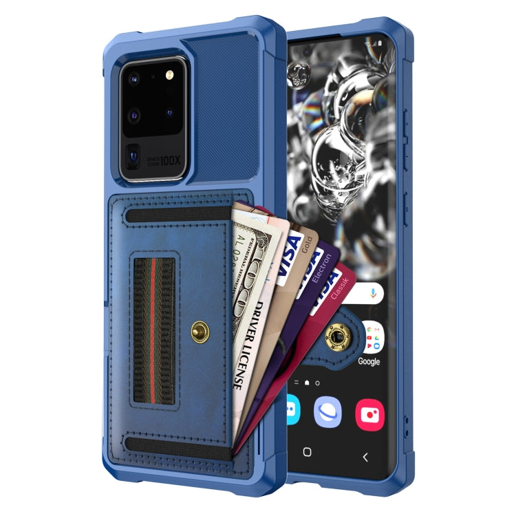 For Samsung Galaxy S20 Ultra ZM06 Card Bag TPU + Leather Phone Case