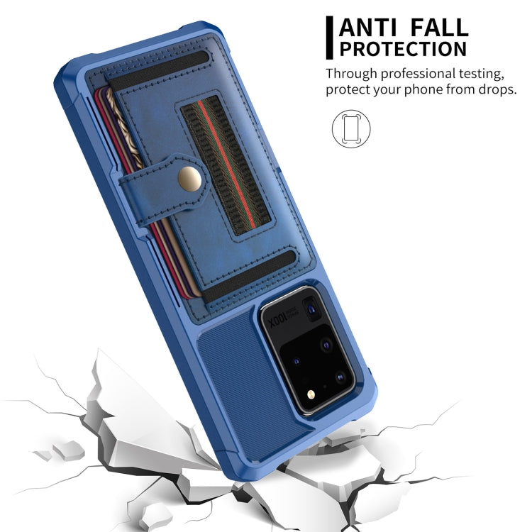 For Samsung Galaxy S20 Ultra ZM06 Card Bag TPU + Leather Phone Case