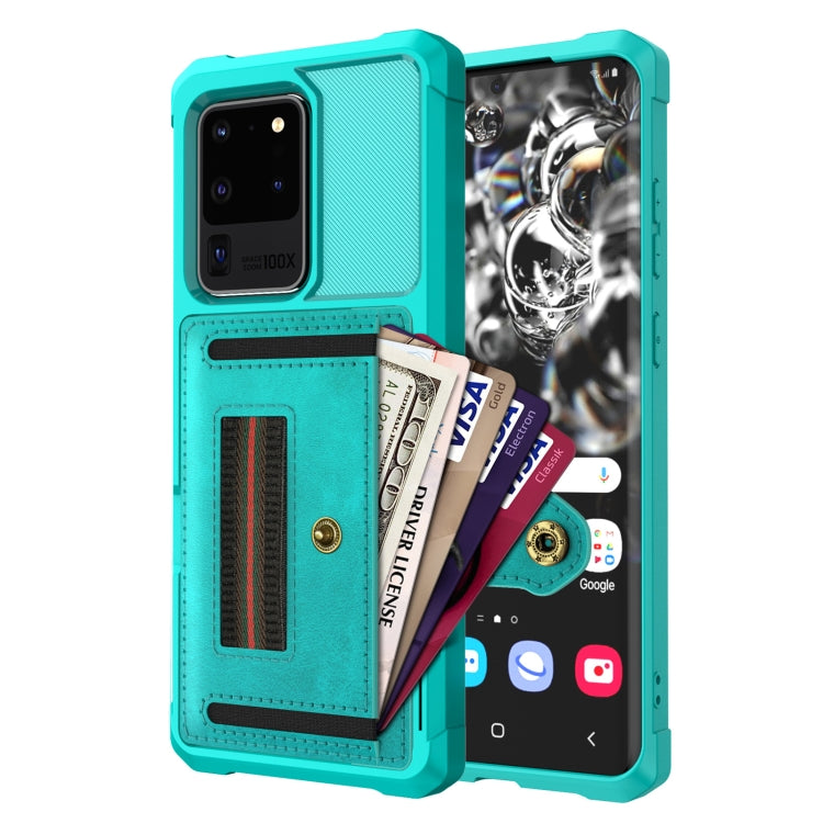 For Samsung Galaxy S20 Ultra ZM06 Card Bag TPU + Leather Phone Case