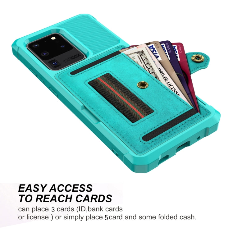 For Samsung Galaxy S20 Ultra ZM06 Card Bag TPU + Leather Phone Case
