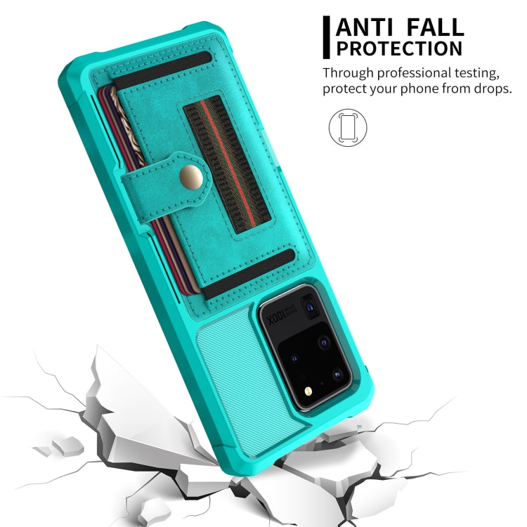 For Samsung Galaxy S20 Ultra ZM06 Card Bag TPU + Leather Phone Case