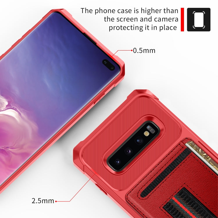 For Samsung Galaxy S10 ZM06 Card Bag TPU + Leather Phone Case
