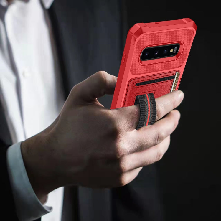 For Samsung Galaxy S10 ZM06 Card Bag TPU + Leather Phone Case