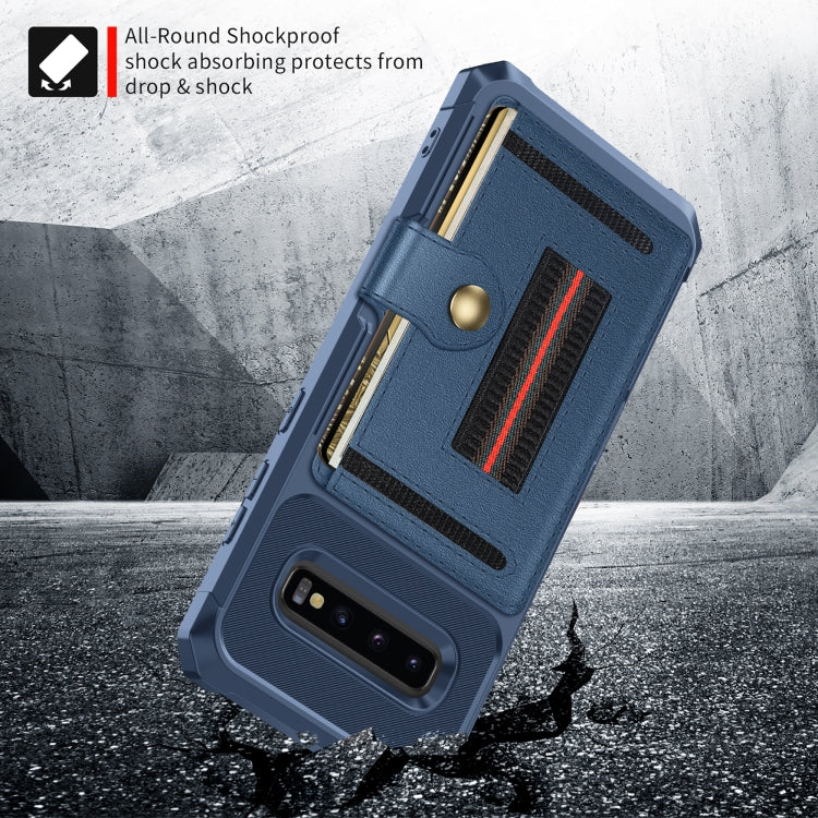 For Samsung Galaxy S10 ZM06 Card Bag TPU + Leather Phone Case