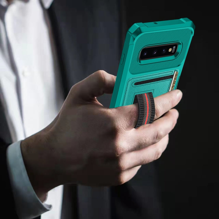 For Samsung Galaxy S10 ZM06 Card Bag TPU + Leather Phone Case