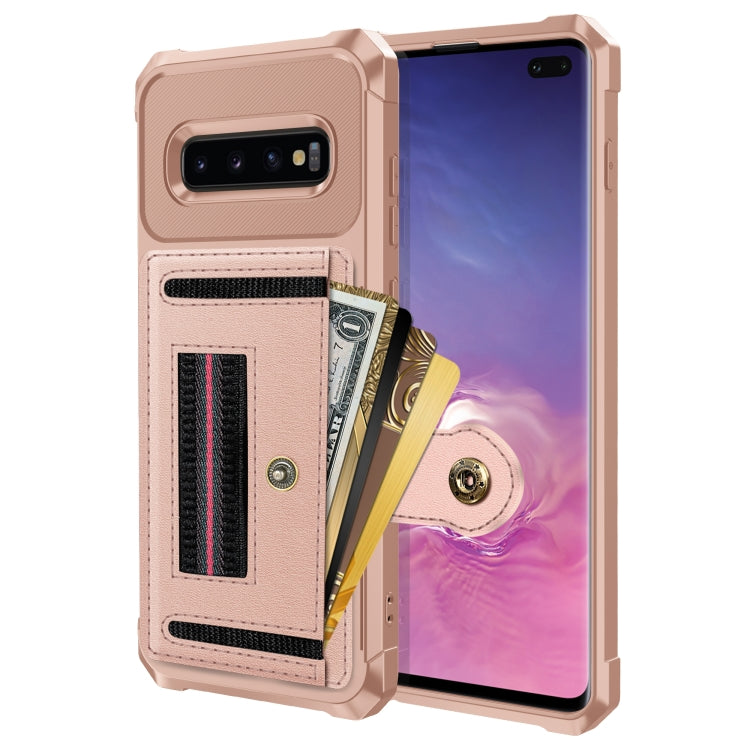 For Samsung Galaxy S10+ ZM06 Card Bag TPU + Leather Phone Case