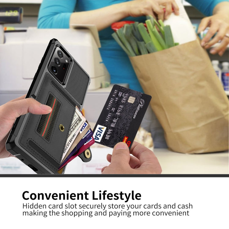 For Samsung Galaxy Note20 ZM06 Card Bag TPU + Leather Phone Case
