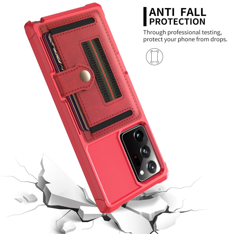 For Samsung Galaxy Note20 Ultra ZM06 Card Bag TPU + Leather Phone Case