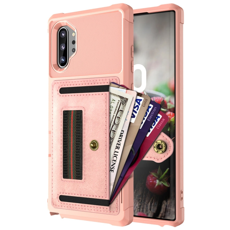 For Samsung Galaxy Note10+ ZM06 Card Bag TPU + Leather Phone Case