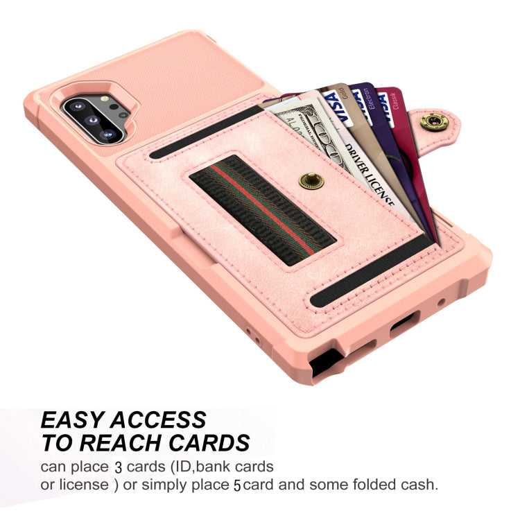 For Samsung Galaxy Note10+ ZM06 Card Bag TPU + Leather Phone Case