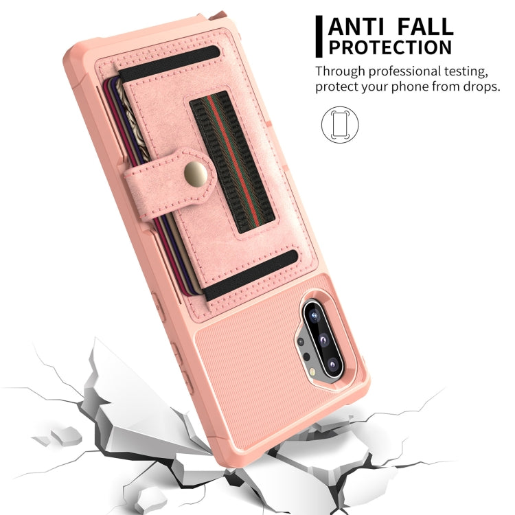 For Samsung Galaxy Note10+ ZM06 Card Bag TPU + Leather Phone Case
