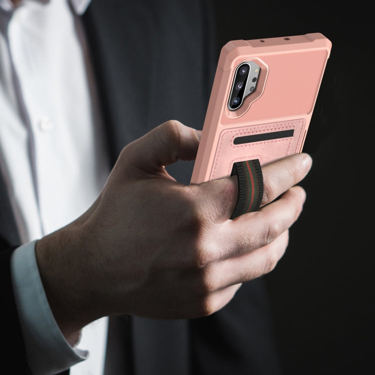 For Samsung Galaxy Note10+ ZM06 Card Bag TPU + Leather Phone Case