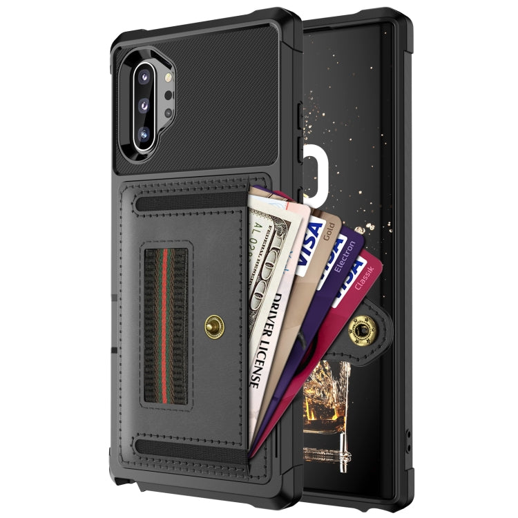For Samsung Galaxy Note10+ ZM06 Card Bag TPU + Leather Phone Case