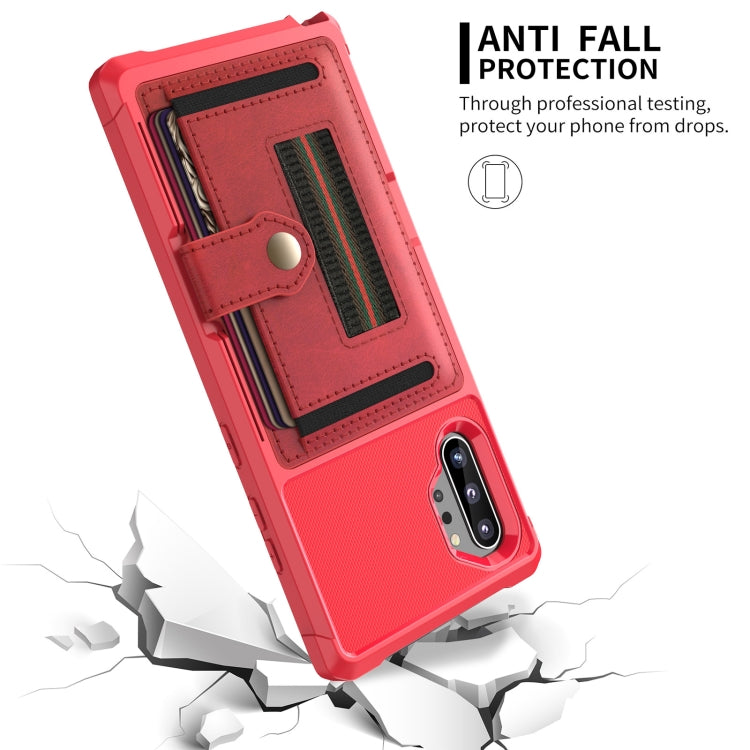 For Samsung Galaxy Note10+ ZM06 Card Bag TPU + Leather Phone Case