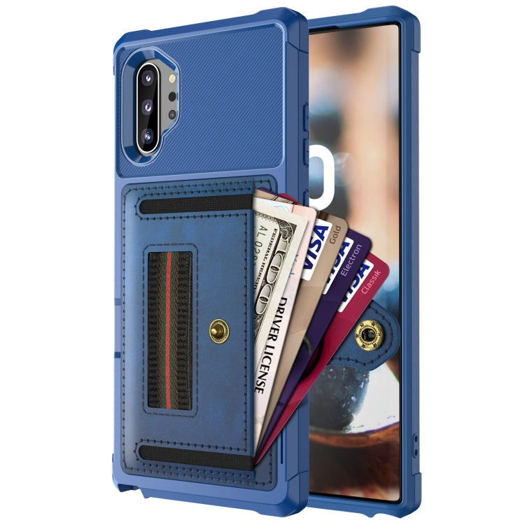 For Samsung Galaxy Note10+ ZM06 Card Bag TPU + Leather Phone Case