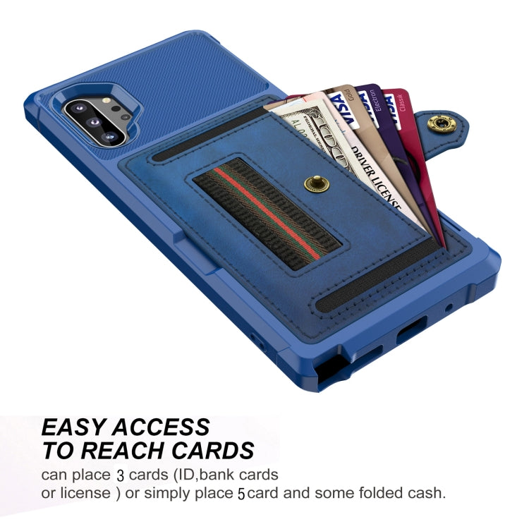 For Samsung Galaxy Note10+ ZM06 Card Bag TPU + Leather Phone Case