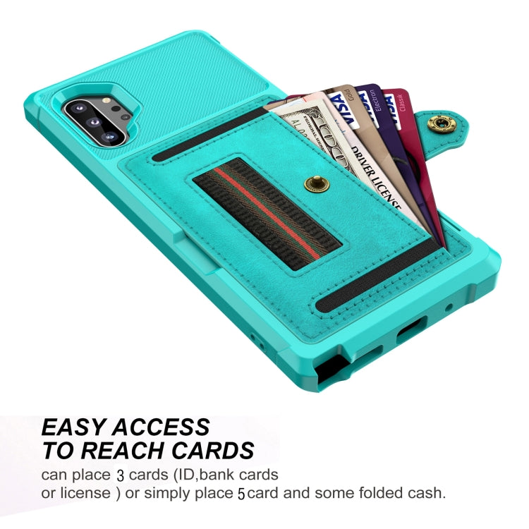 For Samsung Galaxy Note10+ ZM06 Card Bag TPU + Leather Phone Case