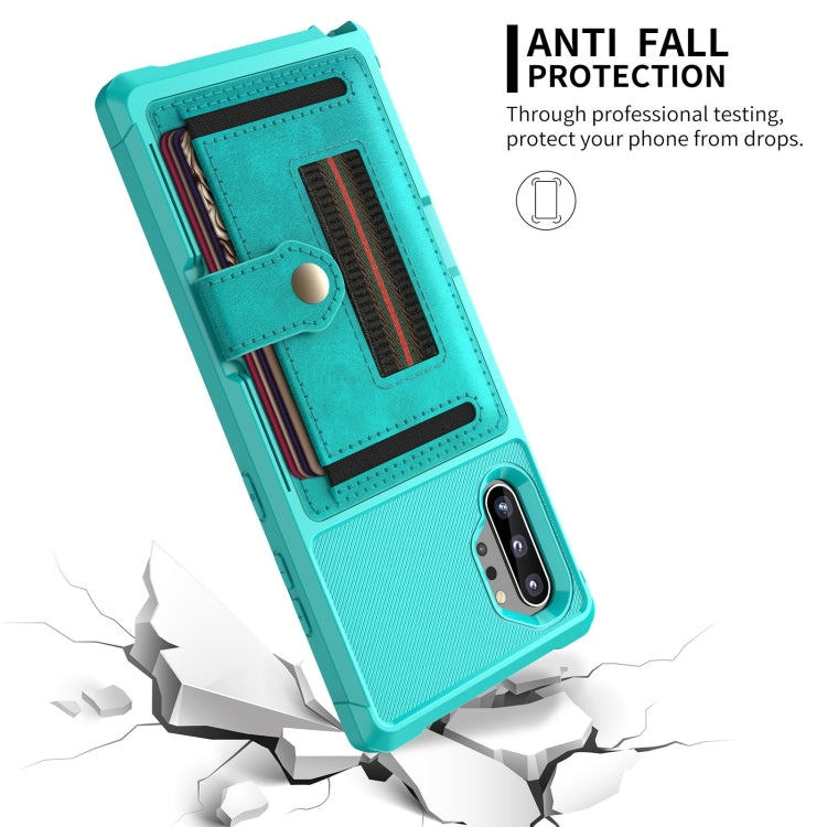 For Samsung Galaxy Note10+ ZM06 Card Bag TPU + Leather Phone Case