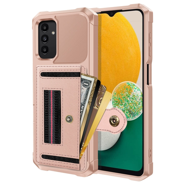 For Samsung Galaxy A12 ZM06 Card Bag TPU + Leather Phone Case